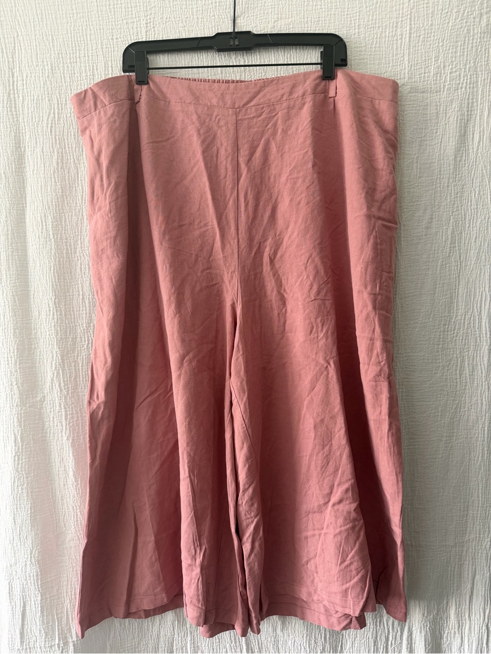 City Chic Pink Wide Leg Cropped Pants